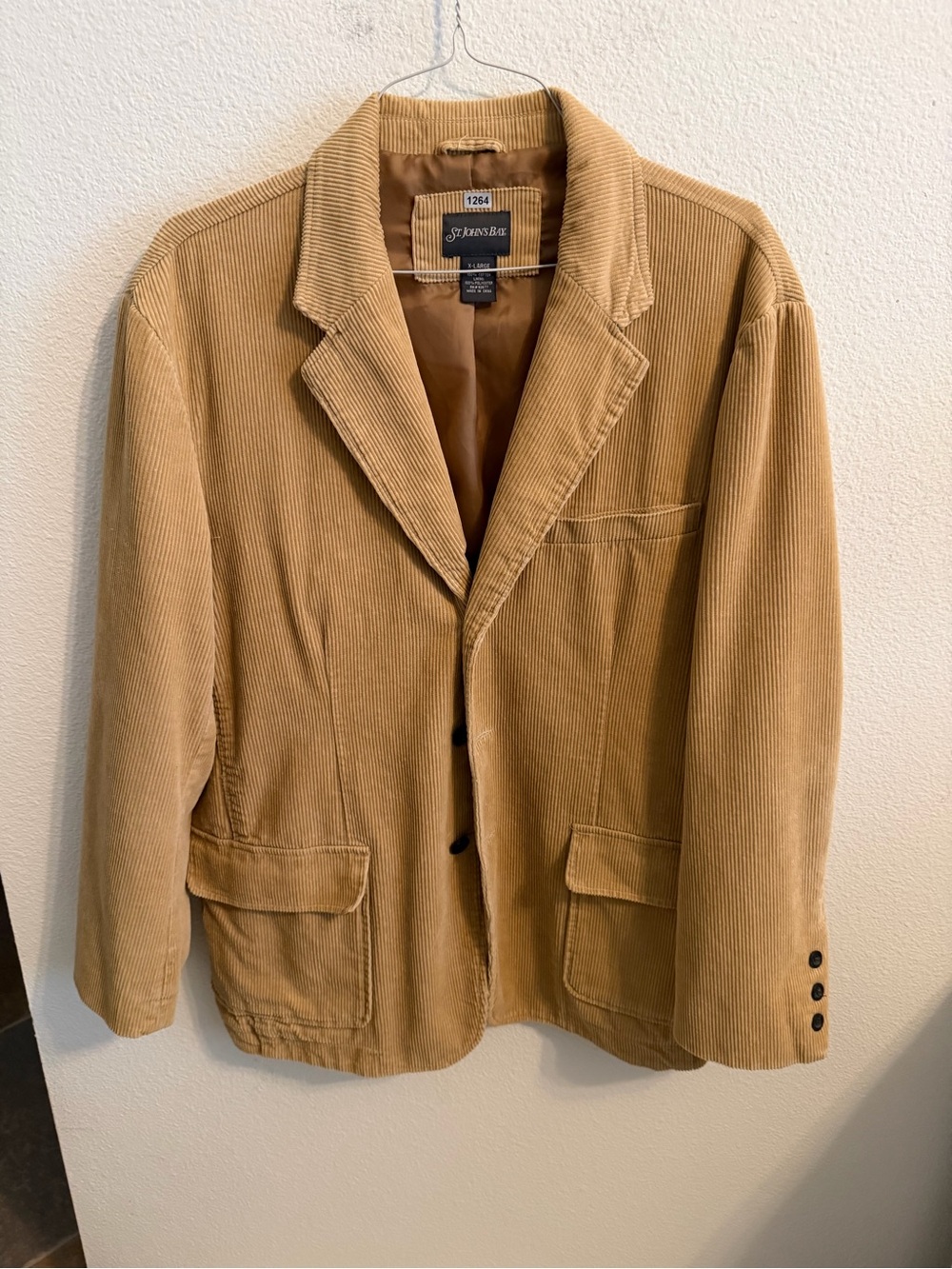 St. John's Bay Tan Corduroy Sport Coat Jacket